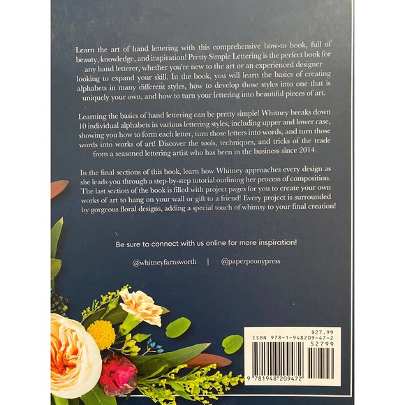 New Pretty simple Lettering Calligraphy Hand Lettering For Beginner + 3 Pens LOT - Picture 3 of 6